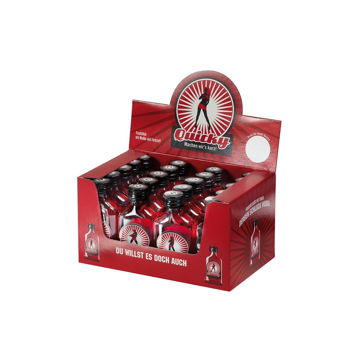 Quicky roter Fruchtlikör 20% 20 x 20 ml